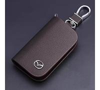 TBMAKE Auto Portachiavi per Mazda 2 3 5 6 MX5 MX30 CX30 CX5 CX50, Portachiavi Auto in Pelle di Protezione del Sacchetto Portachiavi,Coffee
