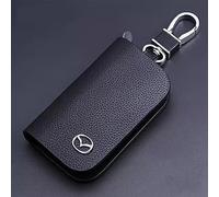 TBMAKE Portachiavi Auto per Mazda, Pelle di Protezione del Sacchetto Portachiavi, Nero