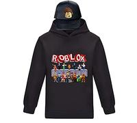 TBNRFrags Felpa con cappuccio per ragazze, rosa, in cotone, top casual a manica lunga, per bambini, età 3-13 anni, Nero , 5-6 Years