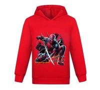 TBNRFrags, felpa con cappuccio per ragazzi in cotone, a maniche lunghe, con stampa sportiva e cartoni animati, Rosso, 5-6 Years