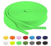 TBOC 2X Lacci Laccetti Stringhe Piatti Fluoro Verde Laccio [100 cm] Scarpe Sneakers Scarponi Compatibile con Timberland Nike Air Force Jordan Dr Martens Adidas Converse Bambini Adulti