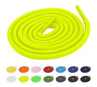 TBOC 2X Lacci Laccetti Stringhe Tondi [Fluoro Giallo] Laccio [140 cm] Scarpe Sneakers Scarponi Compatibile con Timberland Nike Air Force Jordan Dr Martens Adidas Converse Bambini Adulti