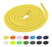 TBOC 2X Lacci Laccetti Stringhe Tondi Giallo Laccio [140 cm] Scarpe Sneakers Scarponi Compatibile con Timberland Nike Air Force Jordan Dr Martens Adidas Converse Bambini Adulti Trekking