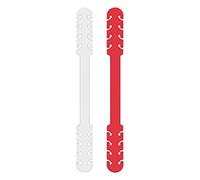 TBOC Cinghia di Prolunga per Maschera - [Pack 2 Unità] Estensione Antiscivole [Bianca + Rossa] Ganci Silicone Supporto Fascetta Regolabili Allungabili Prevenzione Mal Testa Protezioni Salva Orecchie