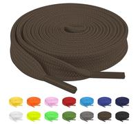 TBOC Lacci Laccetti Stringhe Piatti Marrone Laccio [100 cm] Scarpe Sneakers Scarponi Compatibile con Timberland Nike Air Force Jordan Dr Martens Adidas Converse Bambini Adulti Trekking