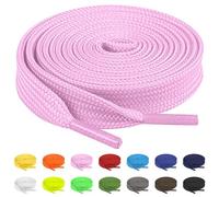 TBOC Lacci Laccetti Stringhe Piatti [Rosa] Laccio [140 cm] Scarpe Sneakers Scarponi Compatibile con Timberland Nike Air Force Jordan Dr Martens Adidas Converse Bambini Adulti Trekking