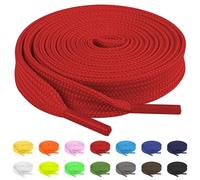 TBOC Lacci Laccetti Stringhe Piatti [Rosso] Laccio [140 cm] Scarpe Sneakers Scarponi Compatibile con Timberland Nike Air Force Jordan Dr Martens Adidas Converse Bambini Adulti Trekking