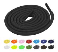 TBOC Lacci Laccetti Stringhe Tondi Nero Laccio [120 cm] Scarpe Sneakers Scarponi Compatibile con Timberland Nike Air Force Jordan Dr Martens Adidas Converse Bambini Adulti Trekking