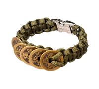 TBQA Braccialetto con monete dei cinque imperatori, simbolo di prosperità, successo, salute e benedizioni familiari | Replica di monete in lega ispirate ai leggendari imperatori cinesi, One Size