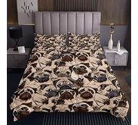 Tbrand Coperta trapuntata per cani per bambini Carino Trapuntato Coperta per ragazzi ragazze Bambini Marrone Tema animale Set Pet Puppy Trapuntato Camera Decor Biancheria da letto Singolo