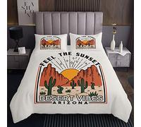 Tbrand Copriletto trapuntato stampato cactus cartone animato America Arizona trapuntato copriletto copriletto trapuntato copripiumino carino botanico set per ragazzi ragazze bambini adolescenti BedFe
