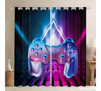 Tbrand Tende 3D Gamepad Gamepad Tende per bambini, Controller di Gioco, Finestre e Tende geometriche sfumate, W46* L54