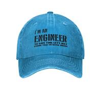 TBSANIN Cappello da Baseball Cotone Personalizzato Sono Un Ingegnere Non sbaglio mai Donne Uomini Regolabile Adulto Divertente Citazione di ingegneria Cappello di papà all'aperto Regali