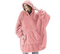 TBSCWYF Felpe con Cappuccio Donna Oversize Pullover Blanket Hoodie Super Confortevole Felpa con Coperta Sherpa Fleece Jumper Coperta Cappotto Donna Invernale Autunno Elegante Lungo Hoodie