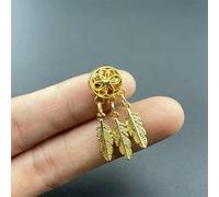 TBSKUY 10 pezzi di rete acchiappasogni in lega con foro grande, perline di separazione, piume, nappe, accessori fatti a mano, fai da te, perline per braccialetti, materiale: oro