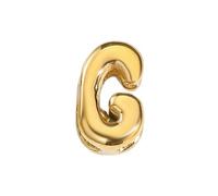 TBSKUY Ciondolo a forma di lettera a bolla 3D in acciaio inossidabile lucido, per la creazione di gioielli fai da te, collane e bracciali - XP46998 - Colore oro G