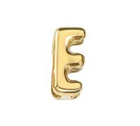 TBSKUY Ciondolo a forma di lettera a bolla 3D in acciaio inossidabile lucido, per la creazione di gioielli fai da te con collane e braccialetti - XP46998 - Colore oro E