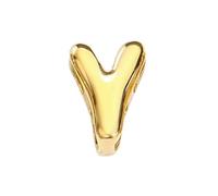 TBSKUY Ciondolo a forma di lettera a bolla 3D in acciaio inossidabile lucido, per la creazione di gioielli fai da te con collane e braccialetti - XP46998 - Colore oro Y
