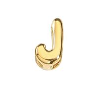TBSKUY Ciondolo a forma di lettera a bolla 3D in acciaio inossidabile lucido, per la creazione di gioielli fai da te con collane e braccialetti - XP46998 - Colore oro J