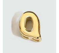 TBSKUY Ciondolo a forma di lettera a forma di bolla 3D in acciaio inossidabile lucido, per la creazione di gioielli fai da te, collane e bracciali - XP46998 - Colore argento Q