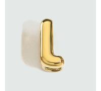 TBSKUY Ciondolo a forma di lettera in acciaio inossidabile lucido con design mini 3D a forma di bolla per la creazione di gioielli fai da te con collane e bracciali - XP46998 - Colore oro L