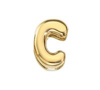 TBSKUY Ciondolo a forma di lettera in acciaio inossidabile lucido con design mini 3D a forma di bolla per la creazione di gioielli fai da te con collane e braccialetti - XP46998 - Colore oro C