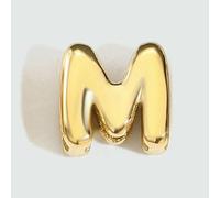TBSKUY Ciondolo a forma di lettera in acciaio inossidabile lucido con design mini 3D a forma di bolla per la creazione di gioielli fai da te con collane e bracciali - XP46998 - Colore oro M