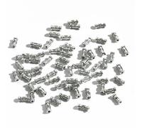 TBSKUY Lote de 3-100 cuentas de tubo curvo chapadas en plata antigua, colgantes, conectores para pulseras y joyas (100 unidades)