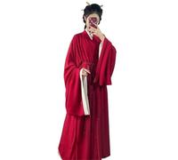 TBTROQXCT Costume tradizionale cinese da donna della dinastia Han, Hanfu, con cintura, abito lungo for feste di Halloween, abito Tang(23#-red,L)
