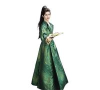 TBTROQXCT Hanfu, abito da uomo con scollo tondo della dinastia Tang, in stile antico, for ragazzi, primavera autunno, nuovo autentico costume restaurato da cavaliere(Green,L)