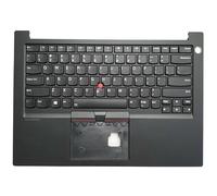 TBXwsofl Tastiera per Laptop Compatibile con Copertina Superiore Palmrest per Modelli E14 Gen1(Black with Backlit)