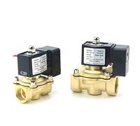 TBZOQAID Elettrovalvola elettrica in Ottone normalmente Chiusa da 1/2 "3/4" 1 "con Bobina a Risparmio energetico DN15 DN20 12V/24V/220V for Acqua gasolio IP65(Dc24v-viton Seal,0.5 inch)