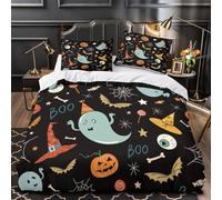 TBZXEEWOE GreenAlienArt Set Di Copripiumino 3 Pezzi microfibra stampa 3D con federe con cerniera per cuscini StilizzatoPopCultureDesign copripiumino for bambini e ragazze Super king（260x220cm）