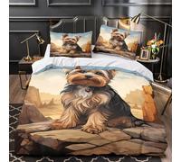 TBZXEEWOE Modello di anatra gialla copripiumino Set di 3 Pezzi ultra stampa 3D con federa per cuscini Design simpatico cartone animato Set Di Copripiumino for ragazzi e adolescenti King（220x240cm）