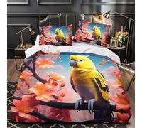 TBZXEEWOE Modello di anatra gialla Set Di Copripiumino Biancheria da letto Set di 3 Pezzi ultra stampa di 3D con federe copripiumino for coppie e ragazzi Double（200x200cm）