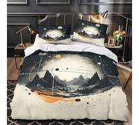 TBZXEEWOE Rete da calcio copripiumino Set di Biancheria da Letto stampa di 3D con federe per cuscini con cerniera scena d'azione sportiva Set Di Copripiumino for adulti e coppie Super king（260x220cm）