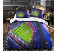 TBZXEEWOE Vista dello stadio Set Di Copripiumino 3 pezzi stampa 3D con federe per cuscini incluso federe Architettura degli impianti sportivi copripiumino for bambini e adolescenti Single（140x200cm）