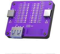 TC-24 Tester di linea Type-C a doppia testa con 12 LED per il rilevamento dei pin del cavo a 24 pin e la riparazione del telefono cellulare