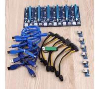 TC Adattatore per Schede Pci-E 1x A 16x Extenditore USB3.0 Potenza Cavo 6PCS Per