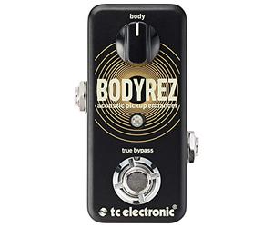 TC Electronic BODYREZ ACOUSTIC PICKUP ENHANCER Pedale per chitarra acustica compatto per il buono del pickup acustico con tono di qualità da studio e soppressione del feedback