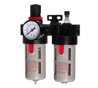 TC TECHNIC Filtro aria Riduttore Oliatore Lubrificatore Pressione di esercizio massima 10 Bar Previene le macchie di ruggine Flusso d'aria massimo 1400 l/min filettatura 1/2" (~19 mm) Scarico manuale