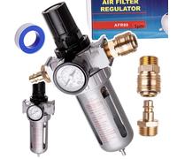 TC TECHNIC Filtro dell'aria con riduttore Pressione massima di esercizio 10 Bar Previene le macchie di ruggine Danni ai tubi Portata d'aria massima 4000 l/min filettatura 1/2" (~19 mm) Scarico manuale