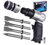 TC Technic Güde - Martello a scalpello ad aria compressa con mandrino a sgancio rapido, 4 scalpelli