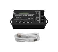 TC420 Controller LED RGB programmabile a 5 canali DC12-24V per modulo striscia LED Illuminazione commerciale Controller timer automatico Display a LED Alloggiamento in alluminio Corrente di uscita