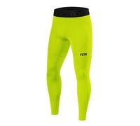 TCA Compression Leggings Termici PRO Performance da Uomo - Verde Acceso, M