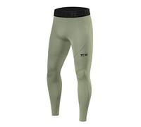 TCA Compression Leggings Termici PRO Performance da Uomo - Verde Chiaro, L