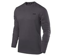 TCA Element Maglia Uomo da Corsa a Manica Lunga - Traspirante a Maniche Lunghe con Tecnologia Quickdry - Grigio, L