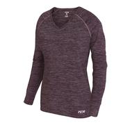 TCA Elle Maglia Termica da Donna a Manica Lunga - Maglietta Termica da Corsa - Viola, XS