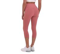 TCA Equilibrium Capri Legging da Donna a vilta Alta per Correre e Yoga con Tasca Laterale - Rosa Scuro, S