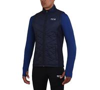 TCA Excel Runner Gilet da Corsa da Uomo Sportivo Termico con Tasche Zip - Blu Scuro, M